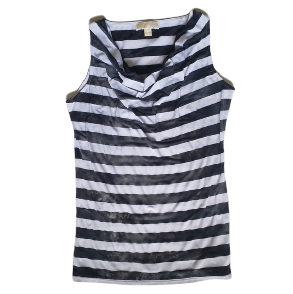 Michael MK Black & White Striped Top - Picture 7 of 11